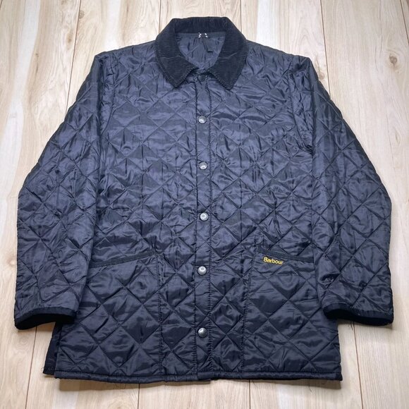 Barbour Mens Black Outwear Modern Heritage Liddesdale Quilted Jacket Size Small - Picture 1 of 12